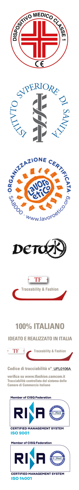 Loghi certificazioni